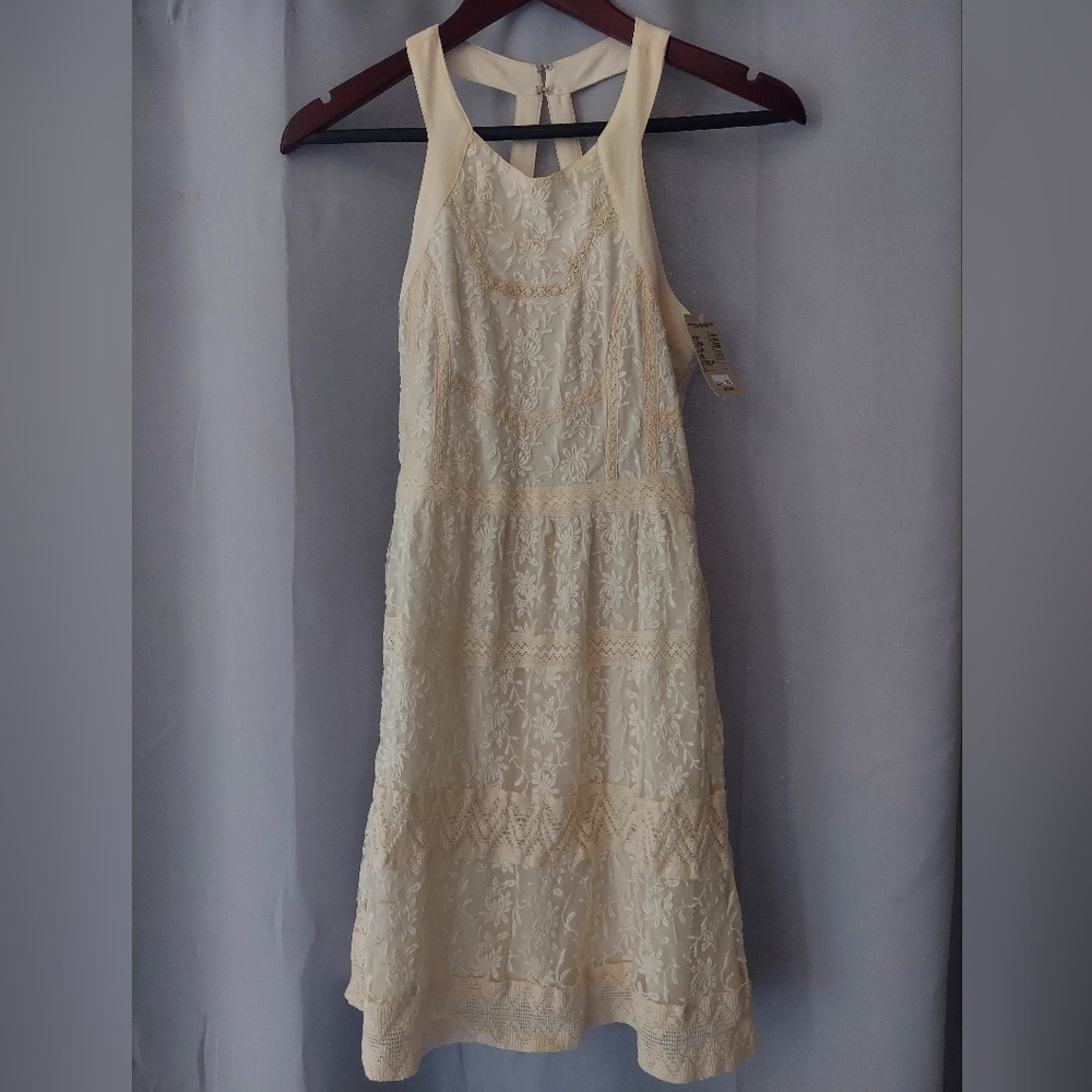 American Eagle Outfitters Cream Lace Dress